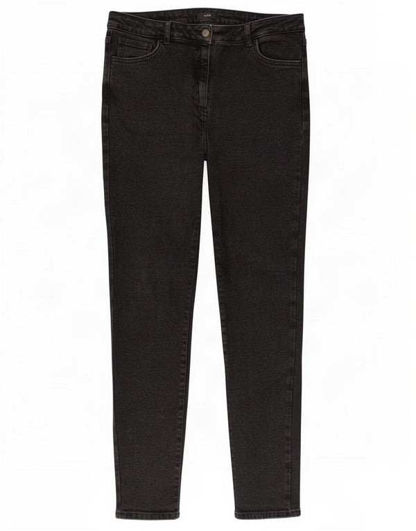 M&Co Vaqueros pitillo para mujer UK 40 Large W32 L28 Algodón negro