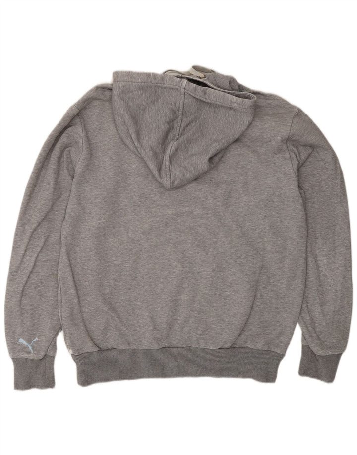 Puma Hombre Sudadera Con Capucha Gráfica Jersey Gris Medio Moteado