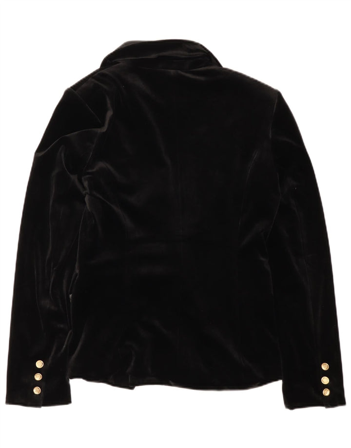 Chaqueta tipo blazer con doble botonadura para mujer EU 38 Mediana Poliéster negro
