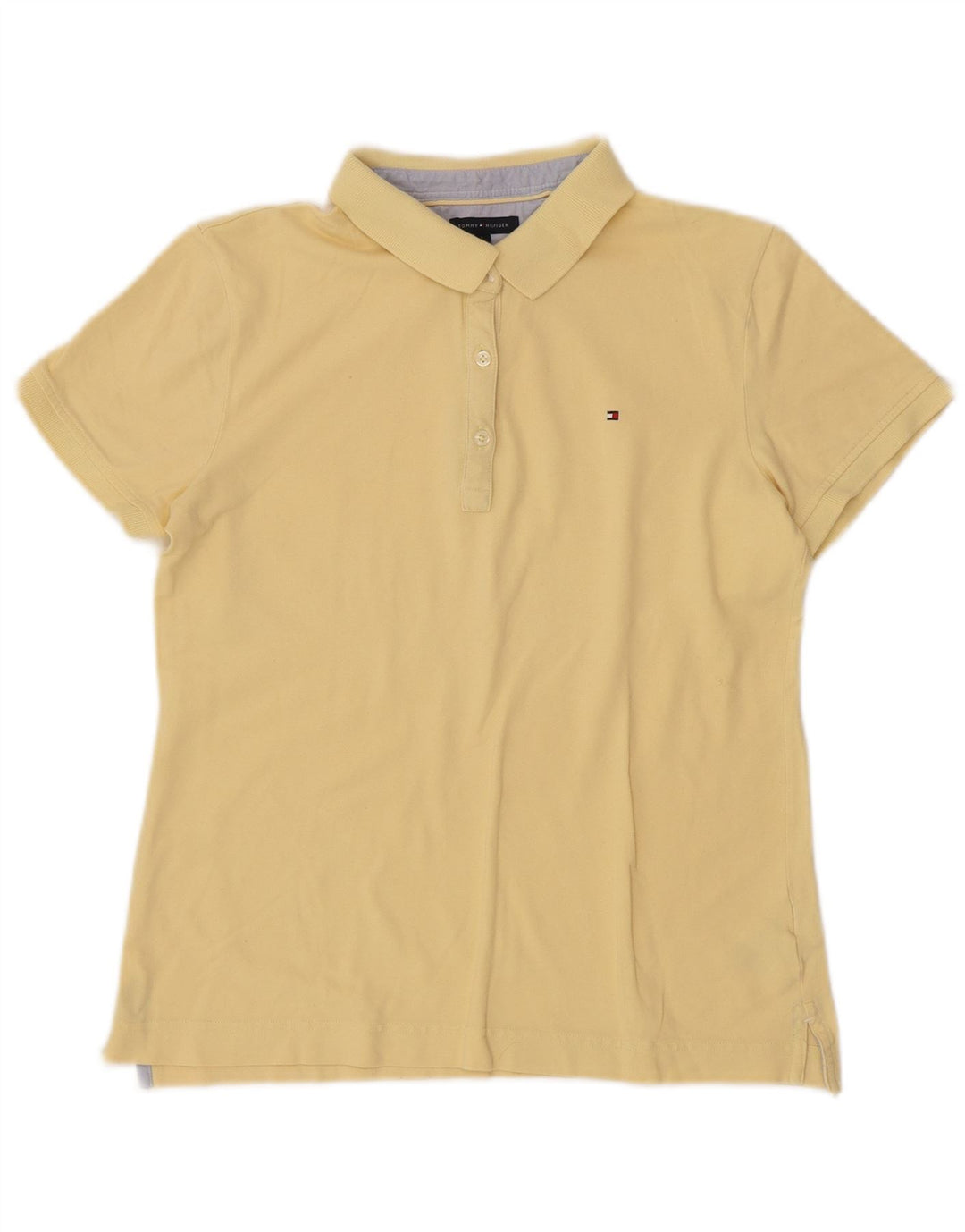 TOMMY HILFIGER Polo para mujer UK 44 Grande Algodón amarillo