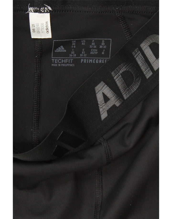 ADIDAS Leggings gráficos para mujer UK 4/6 XS Negro Poliéster