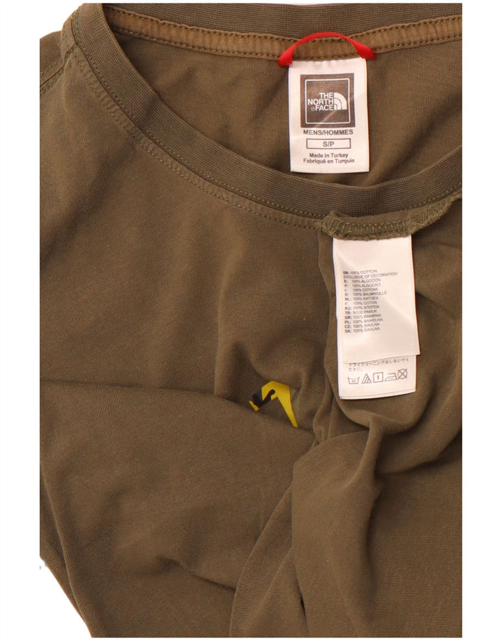 THE NORTH FACE Camiseta gráfica para hombre Top Small Khaki Cotton
