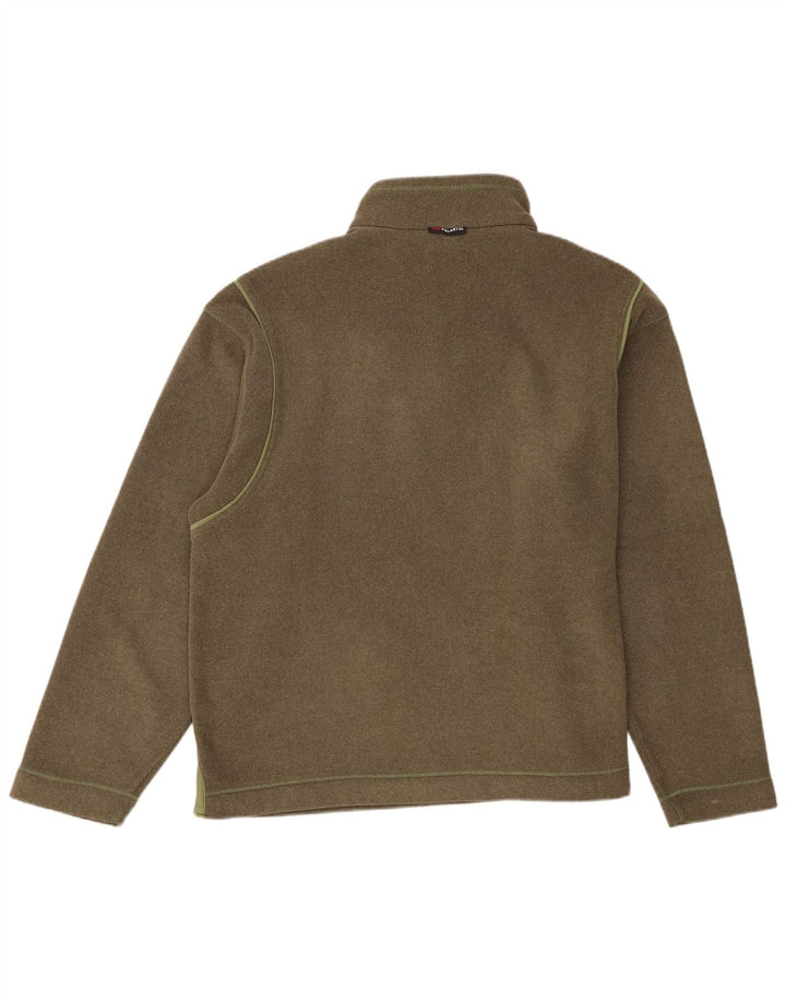 Fila Mens Zip Neck Sudadera Jumper 2XL Caqui Poliéster
