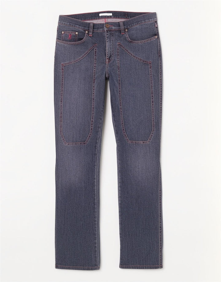 Vaqueros ajustados para mujer Jeckerson W34 L30 Algodón azul
