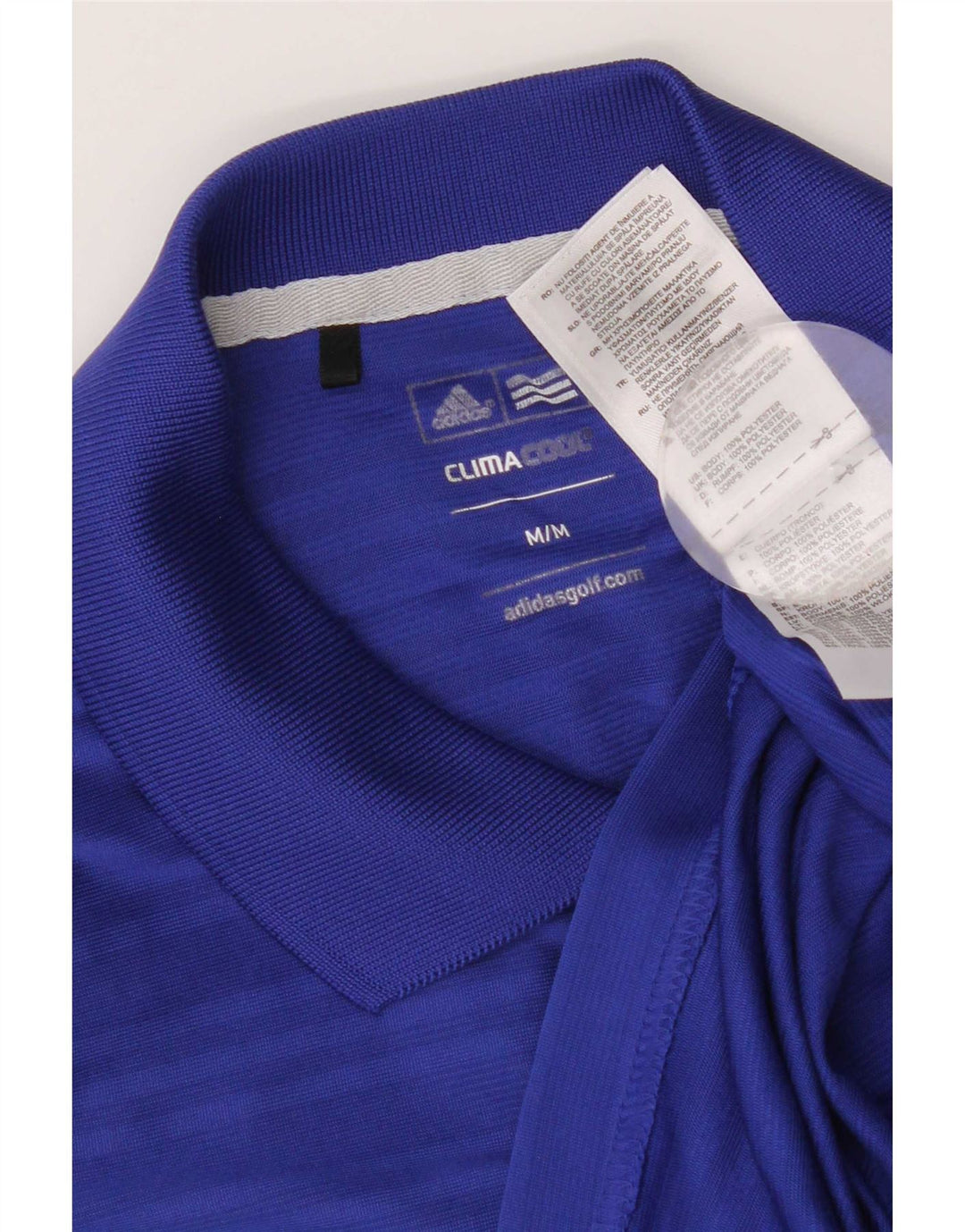 Adidas Hombre Climacool Polo Polo Azul Medio Rayas Poliéster