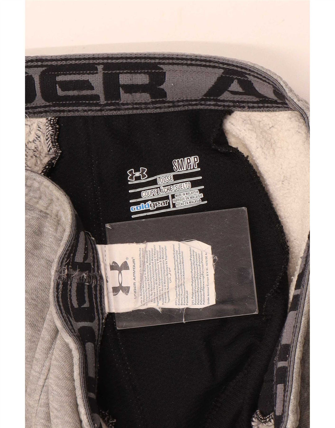 Under Armour Pantalones de chándal Cold Gear para hombre, color gris pequeño, color block