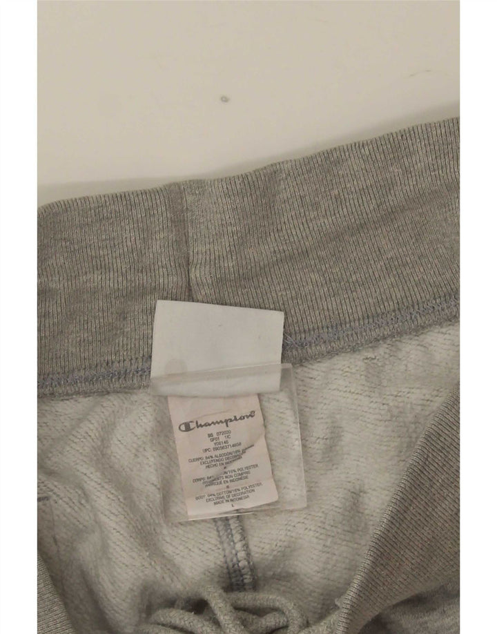 Champion Pantalones cortos deportivos de tejido inverso para hombre, algodón gris grande