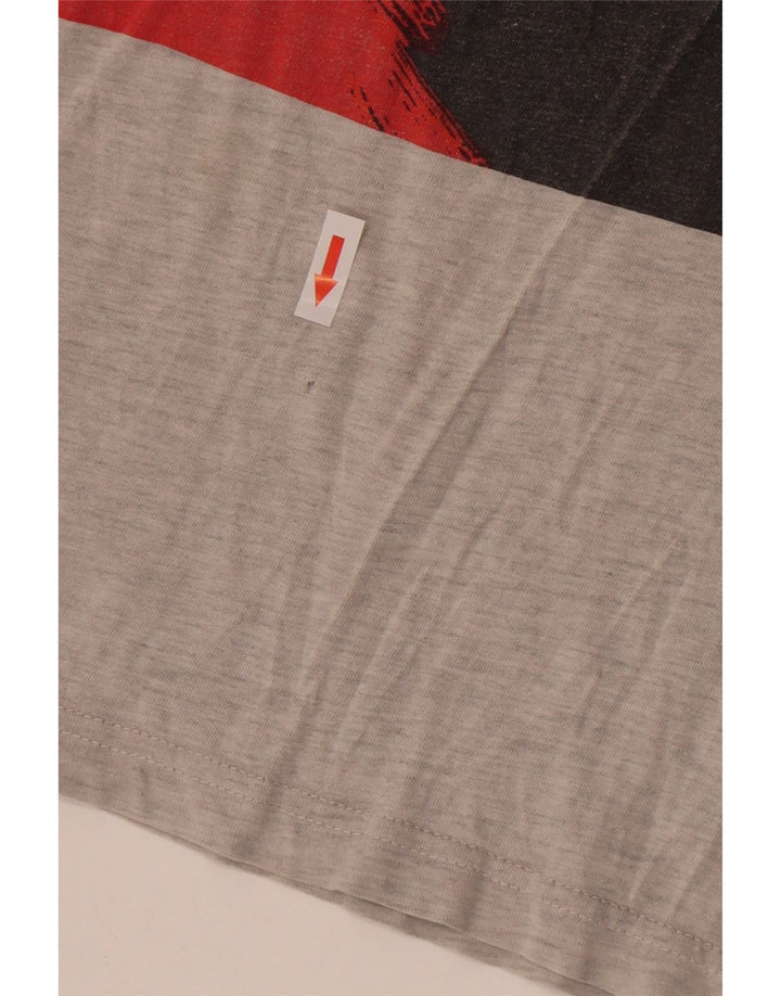 Camiseta gráfica Saltrock para hombre Top de algodón gris medio