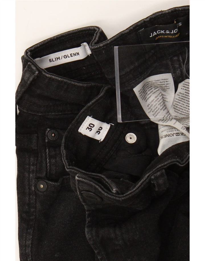 Jack & Jones Hombre GLENN Slim Jeans W30 L30 Algodón Negro