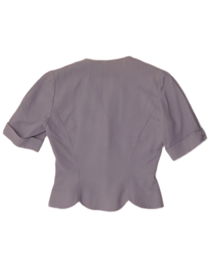 Laura Ashley Chaqueta Blazer de Manga Corta con 3 Botones para Mujer UK 10 Small Purple