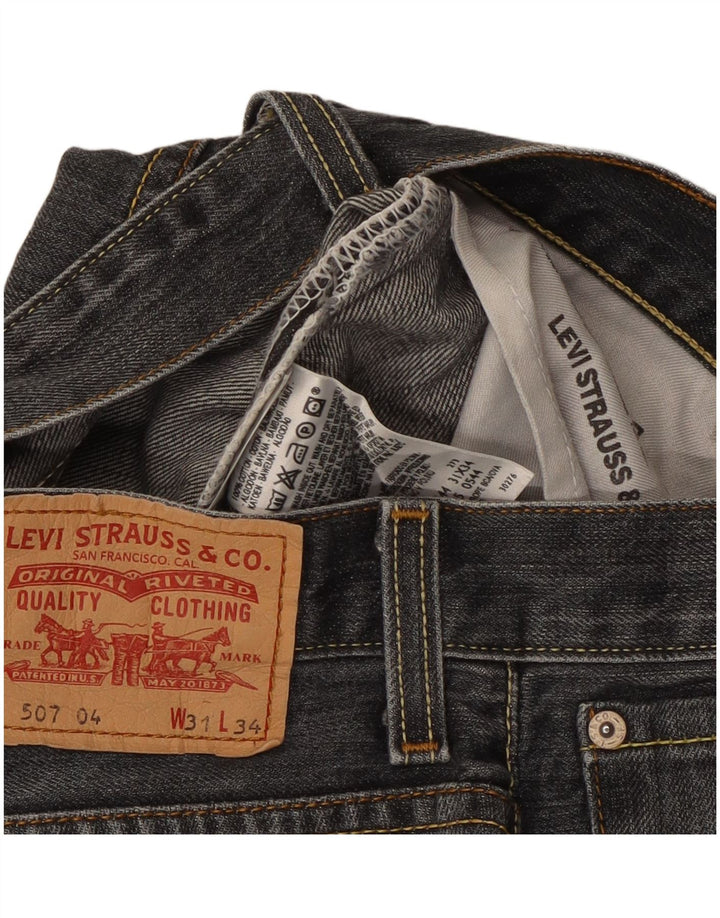 Levi's Hombre 507 Vaqueros Bootcut W31 L29 Algodón Negro