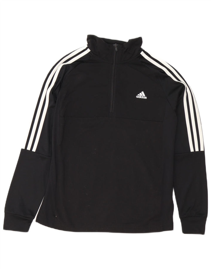 Adidas - Chándal Aeroready con cremallera y cuello para niños, 13-14 años, negro