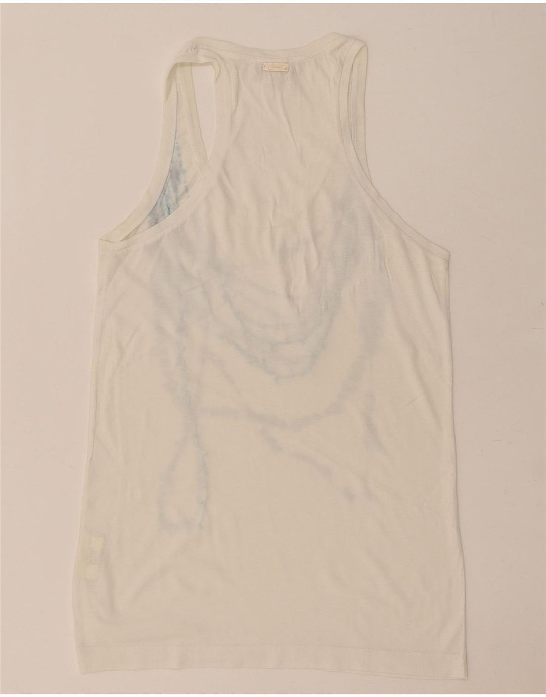 Diesel Mujer Chaleco Top UK 10 Pequeño Algodón Blanco