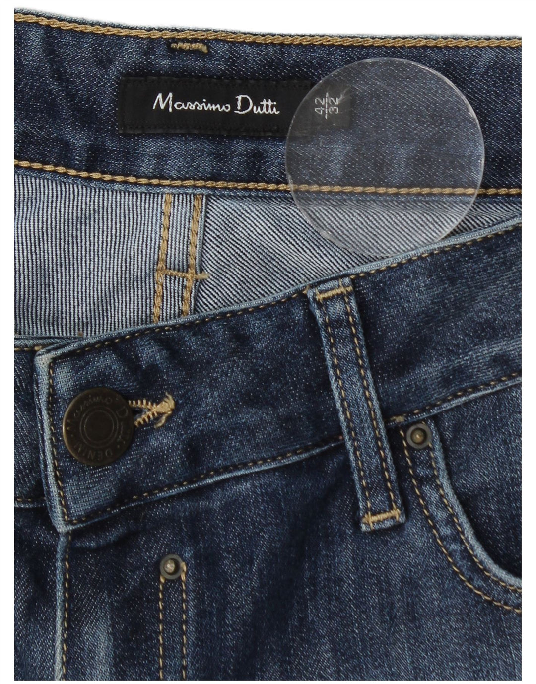 Massimo Dutti Jeans Rectos Mujer EU 42 Large W32 L34 Azul Marino