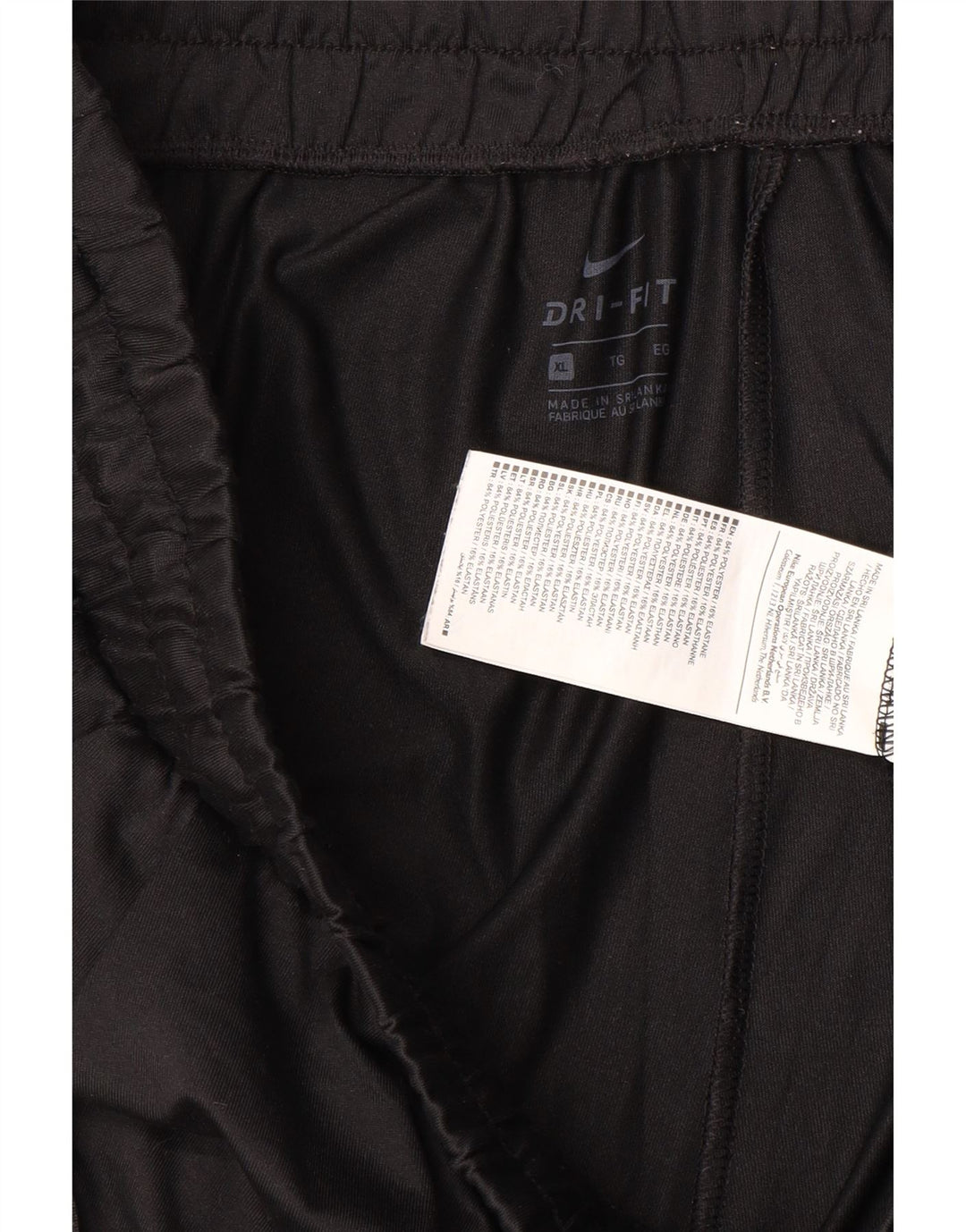 NIKE Pantalón de chándal Dri Fit para Hombre XL Poliéster Negro