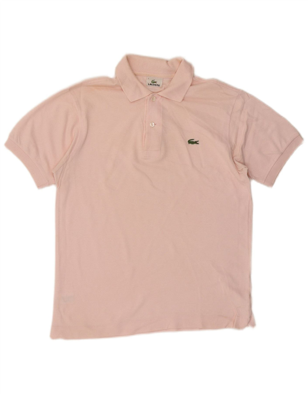 Polo Lacoste para hombre talla 3 pequeño algodón rosa