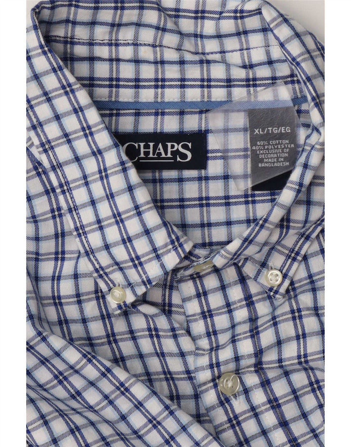 Chaps Camisa de franela para hombre XL Algodón a cuadros azules