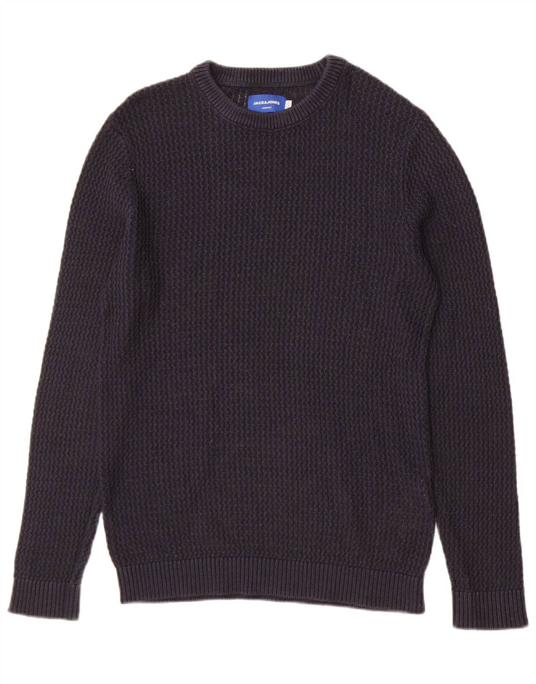 Jack & Jones Mens Crew Neck Jumper Sweater Medio Azul Marino Acrílico