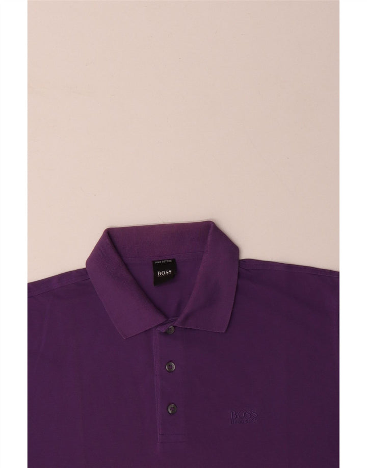 Polo HUGO BOSS Hombre Algodón Morado Medio
