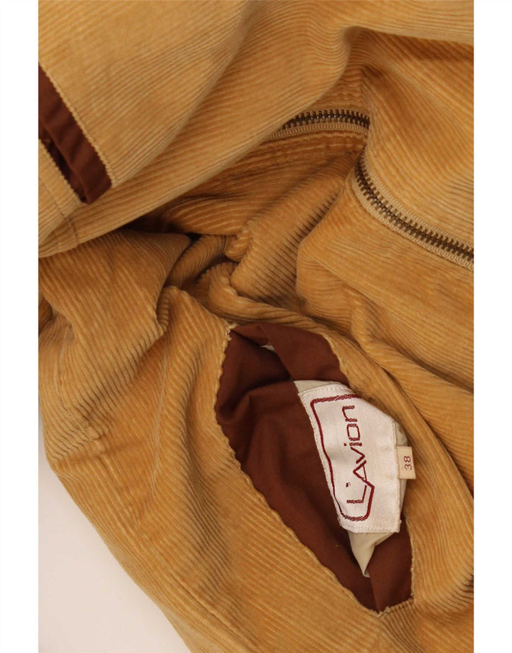 Vintage hombres con capucha chaqueta bomber reversible Reino Unido 38 color marrón medio