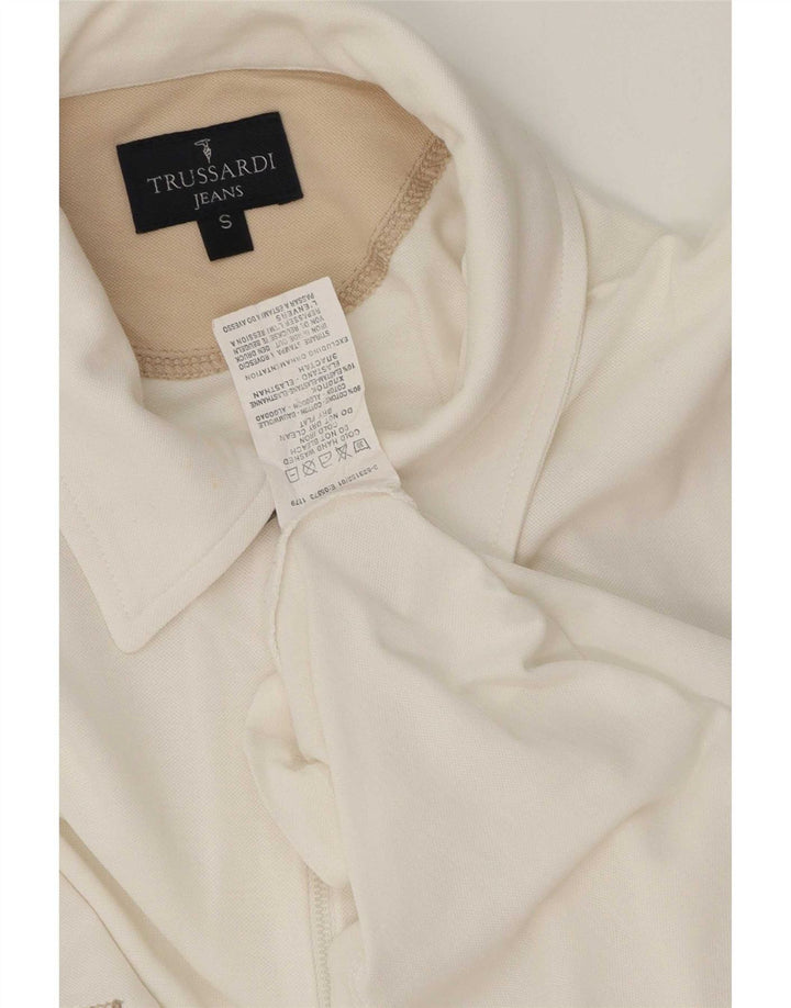 Polo Hombre Trussardi Jeans Small Blanco Algodón