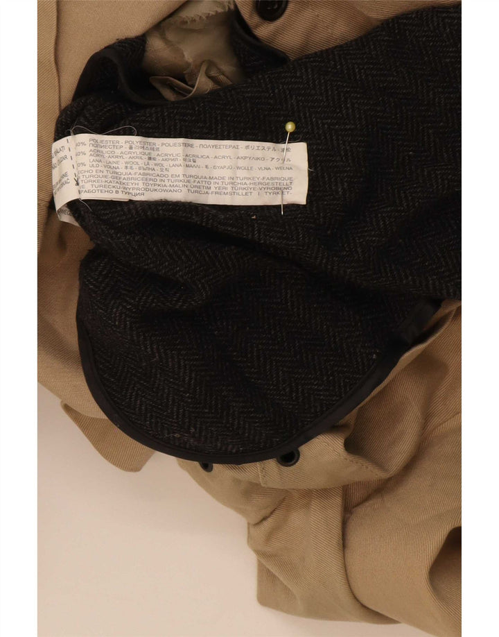 Zara Gabardina para hombre UK 36 Small Beige Poliéster