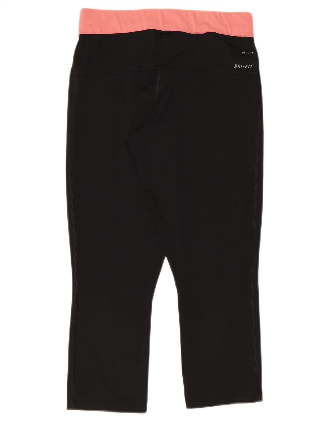 Nike - Leggings capri Dri Fit para mujer, talla 10, poliéster negro pequeño