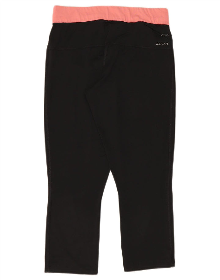 Nike - Leggings capri Dri Fit para mujer, talla 10, poliéster negro pequeño