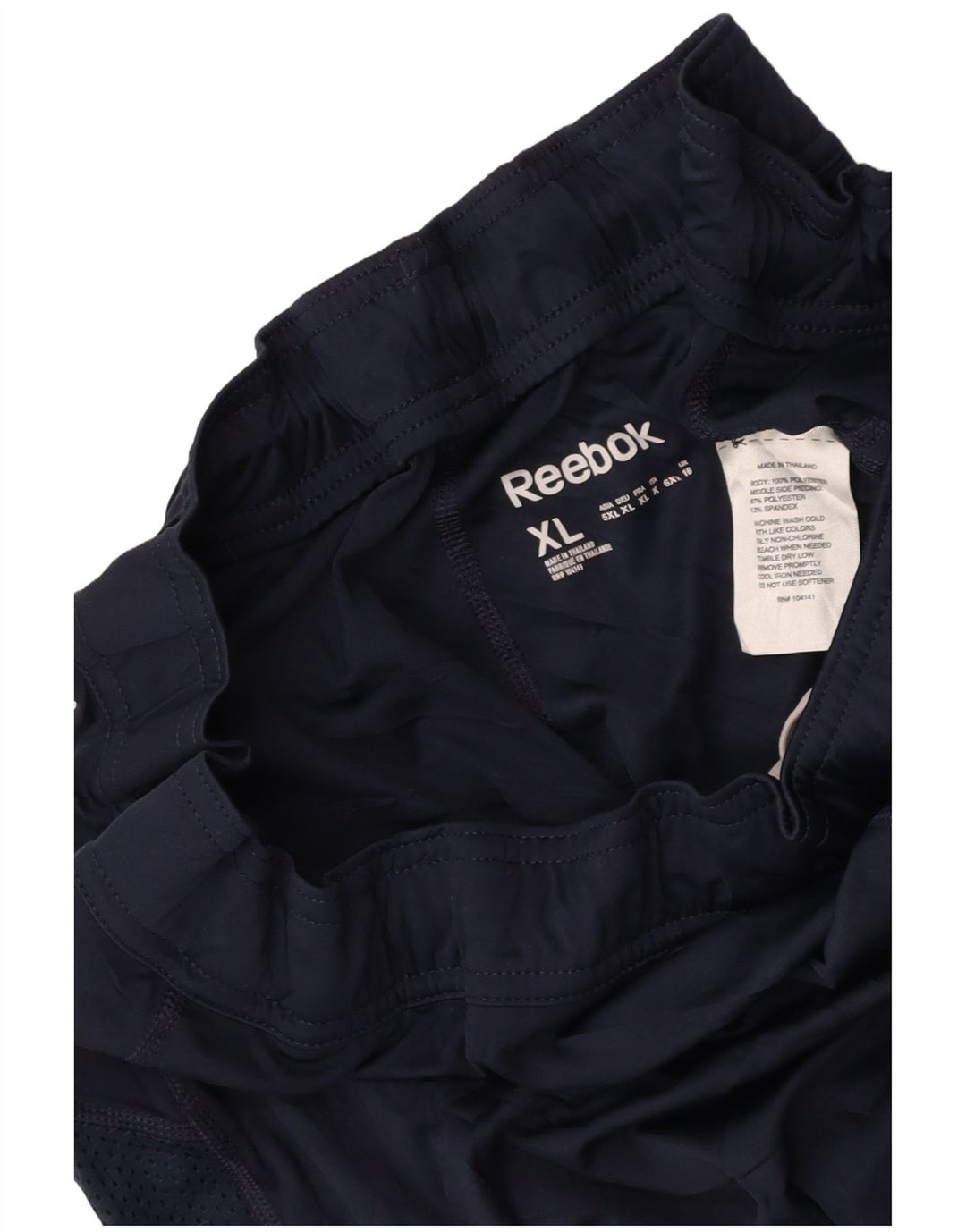 REEBOK Pantalones cortos deportivos para mujer UK 46 Grande Azul marino Colorblock Poliéster