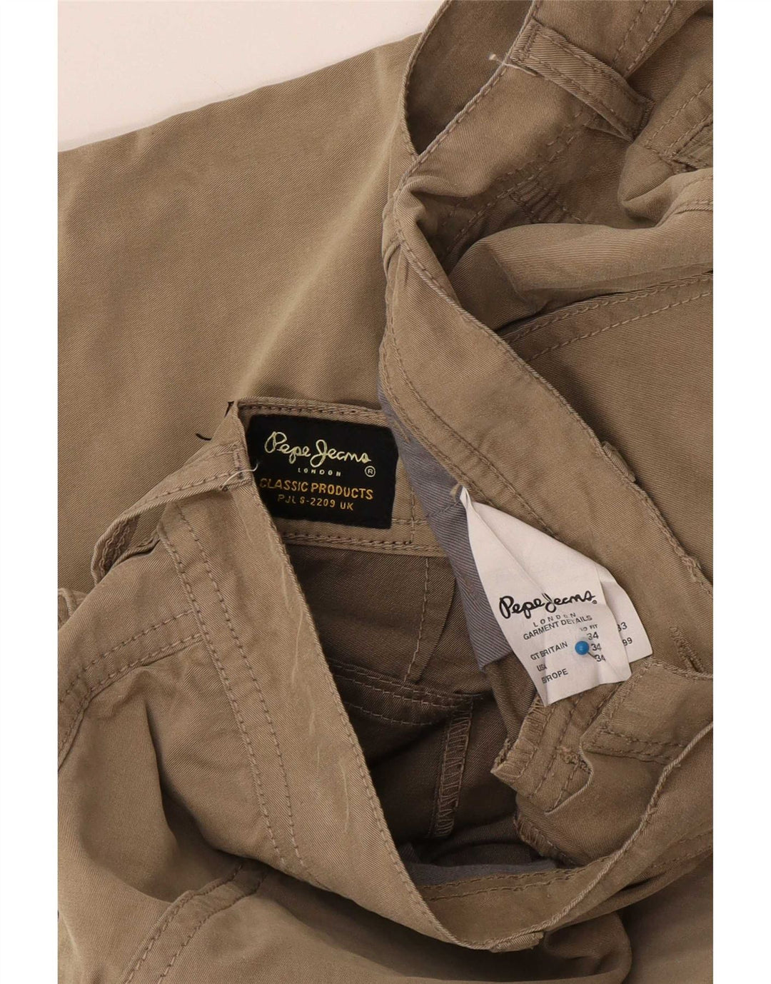 PEPE Jeans Bermudas Cargo para Hombre W34 Large Beige Algodón