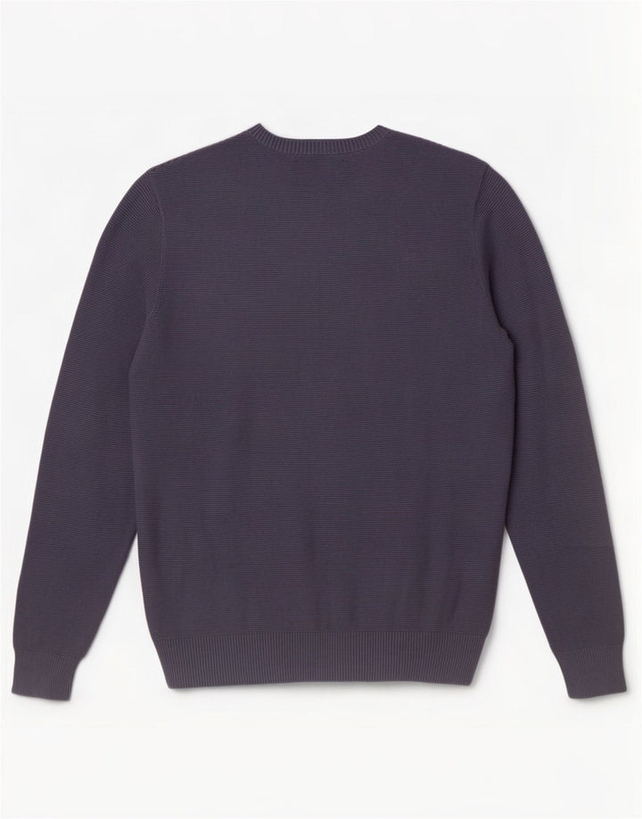Penguin - Jersey de cuello redondo para hombre, talla grande, algodón azul