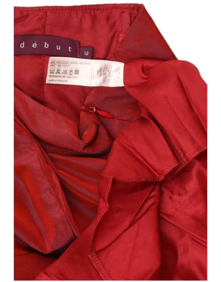 Vestido maxi sin tirantes para mujer Debut UK 42 Viscosa roja mediana