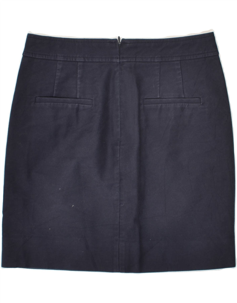 J. CREW Womens Straight Skirt US 00 2XS W28  Navy Blue Cotton | Vintage J. Crew | Thrift | Second-Hand J. Crew | Used Clothing | Messina Hembry 