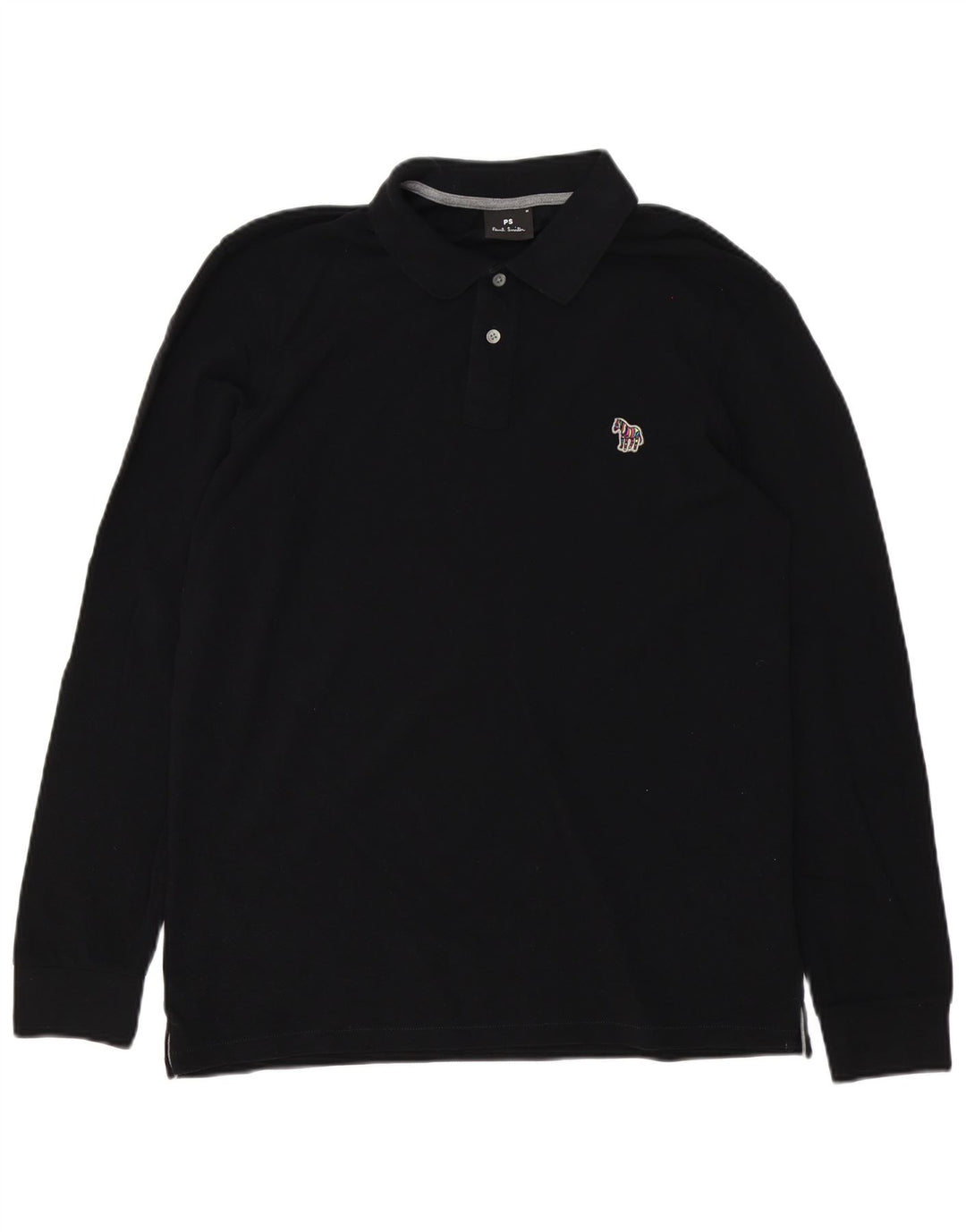 Paul Smith Polo de manga larga para hombre, color negro mediano