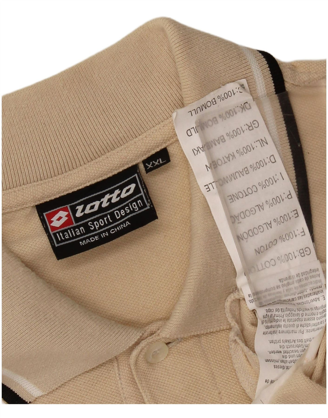 LOTTO Polo Hombre 2XL Algodón Beige