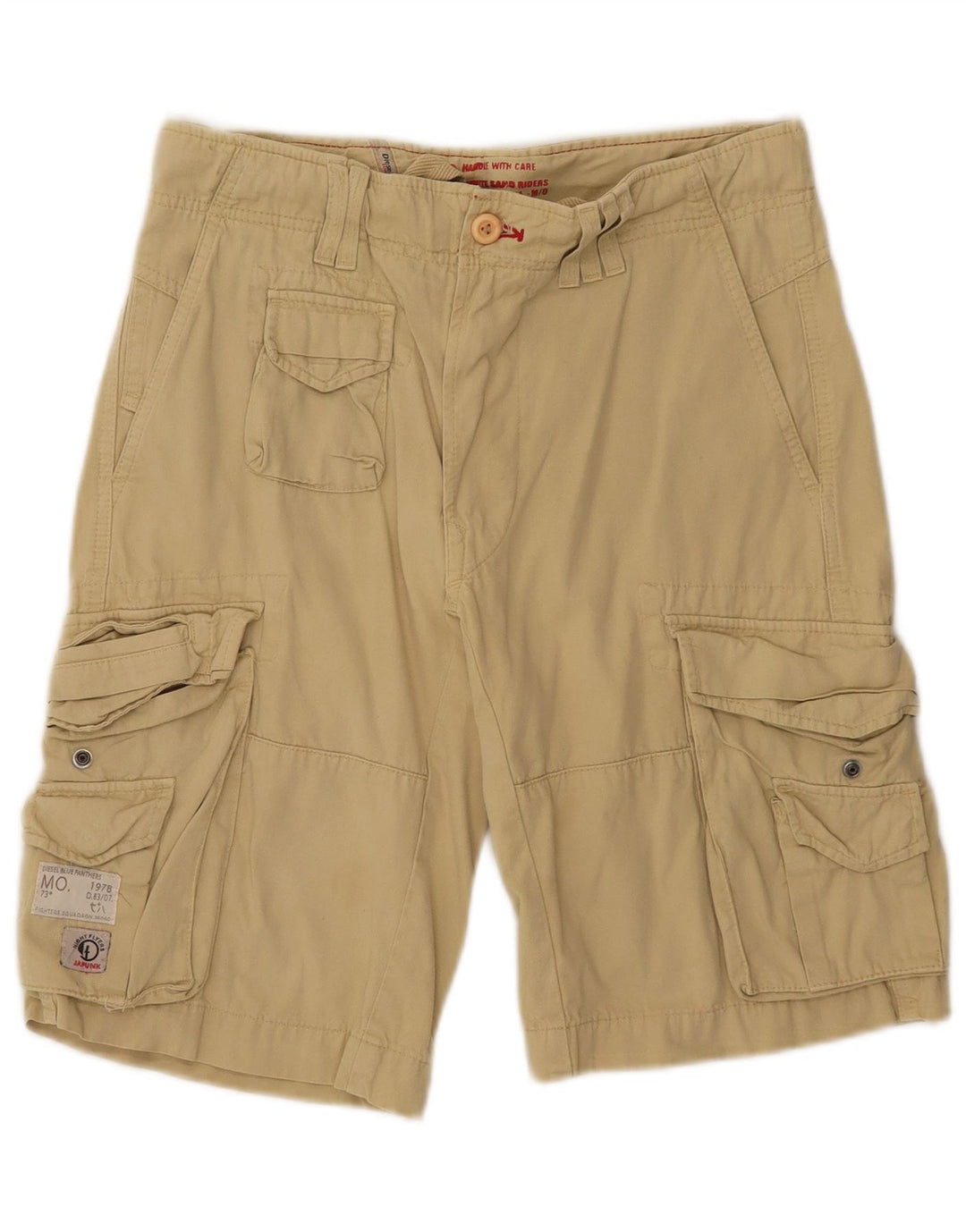 DIESEL Shorts Cargo Hombre W28 Small Beige Algodón