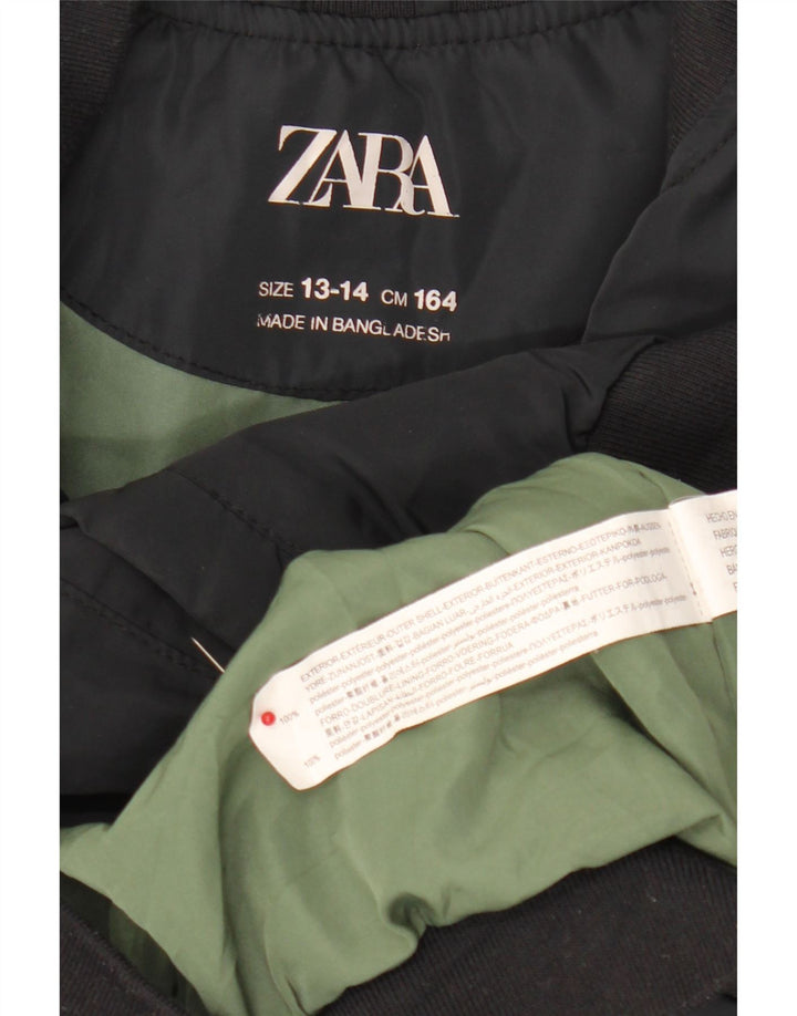 Zara Cazadora Bomber Niño 13-14 Años Negro Poliéster