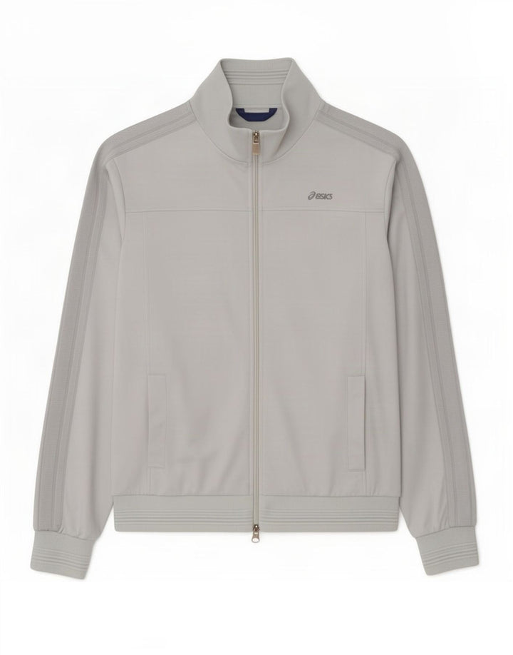Asics Mens Chándal Top Chaqueta Grande Gris