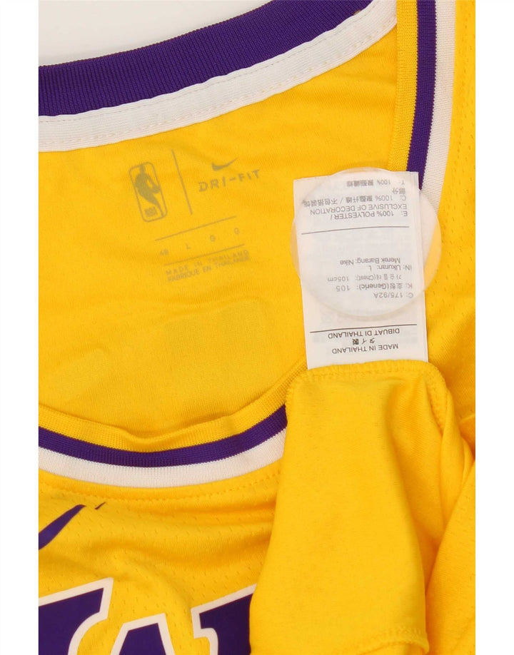 Nike Mens Lakers Graphic Vest Top Grande Poliéster Amarillo