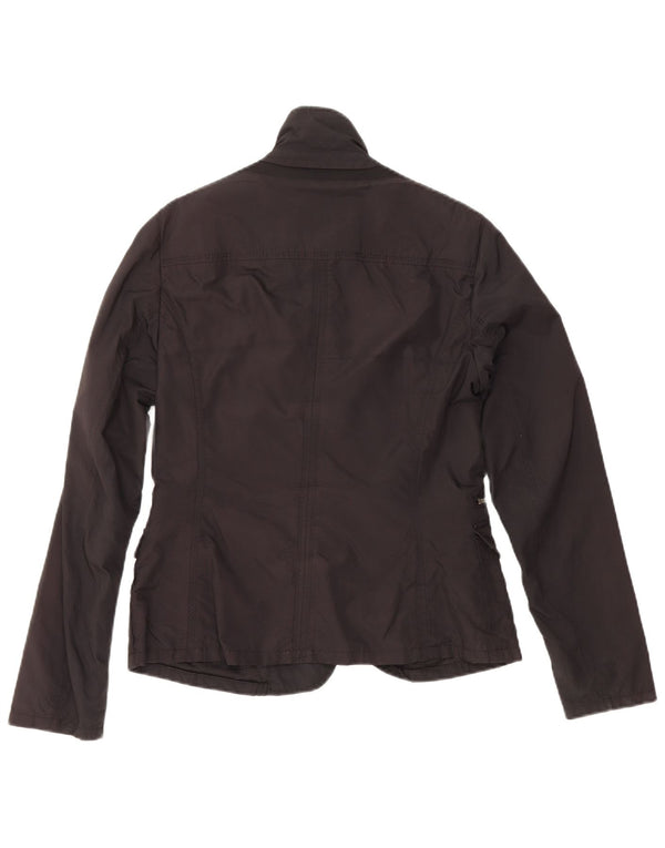 Geox Chaqueta utilitaria para mujer UK 10 Small Poliéster negro