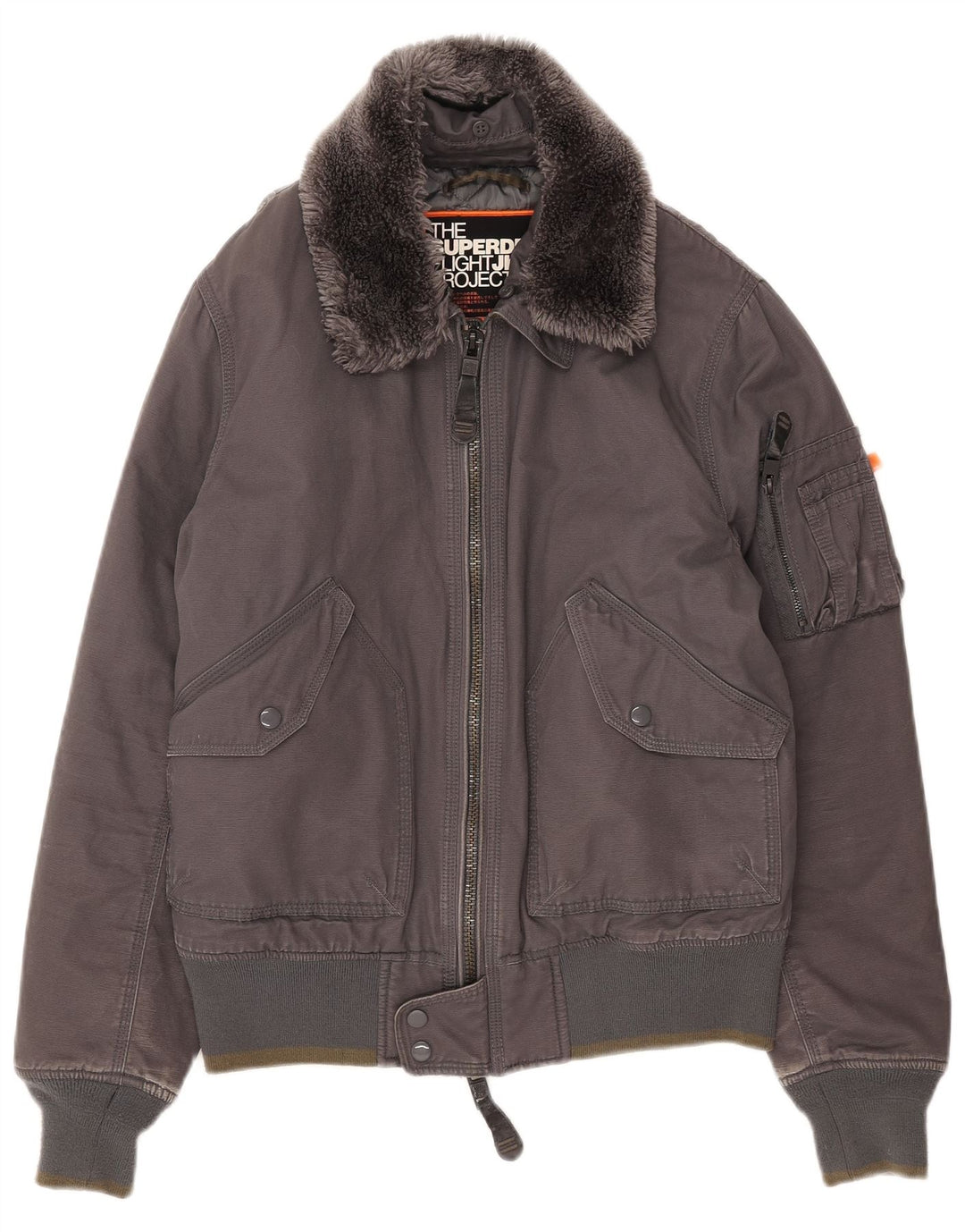 Superdry Chaqueta Bomber para Mujer ES 40 XL Algodón Gris