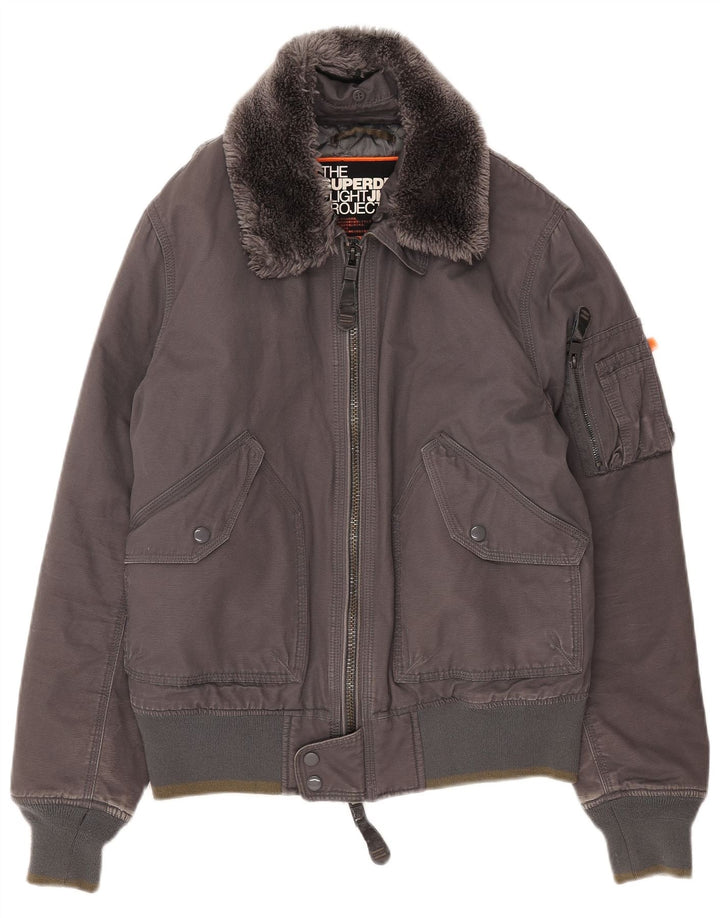 Superdry Chaqueta Bomber para Mujer ES 40 XL Algodón Gris