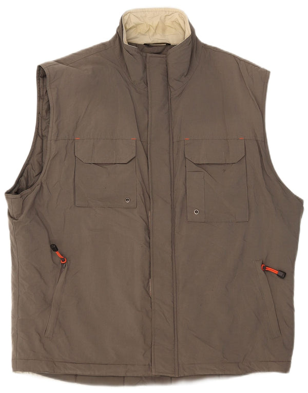 Marks & Spencer Chaleco acolchado para hombre UK 42 XL Poliamida caqui