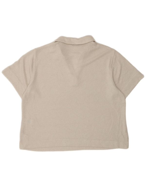 Marks & Spencer Polo para mujer UK 46 Grande Poliéster blanco roto