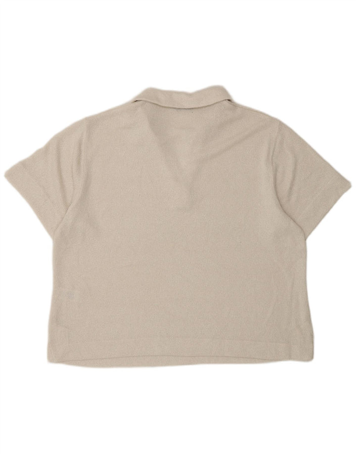 Marks & Spencer Polo para mujer UK 46 Grande Poliéster blanco roto