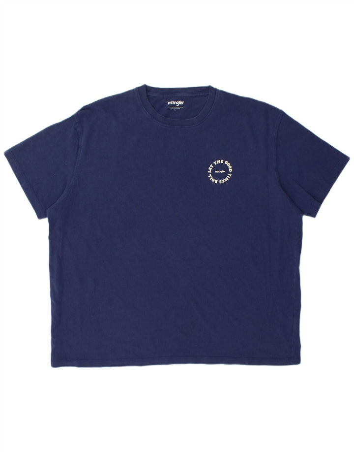 WRANGLER Camiseta Hombre Top Grande Azul Marino Algodón