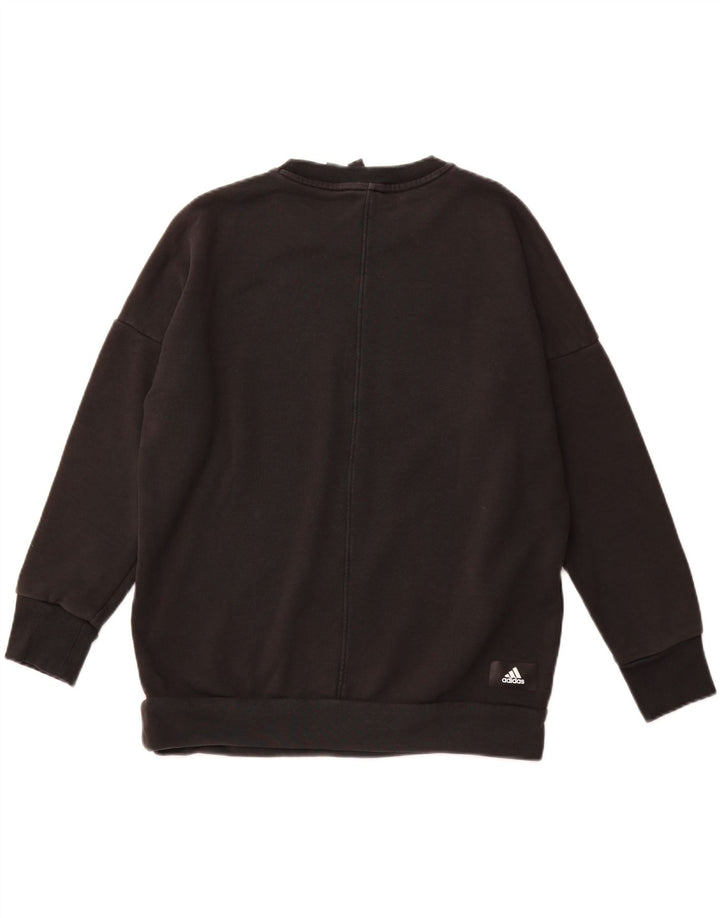 ADIDAS Mujer Primegreen Sudadera de gran tamaño Jumper UK 8/10 Small Negro