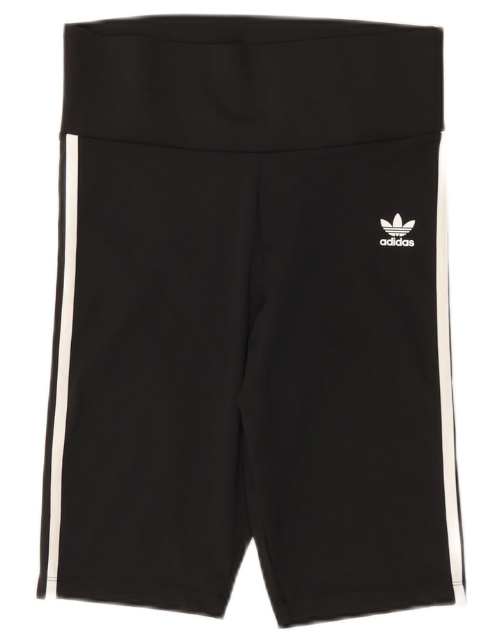 ADIDAS Pantalones cortos deportivos para mujer UK 12 Mediano Negro Poliéster