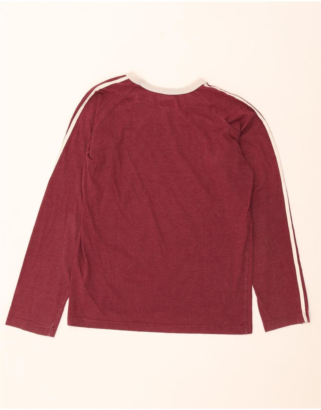 Adidas Hombre Top Manga Larga Algodón Burdeos Medio