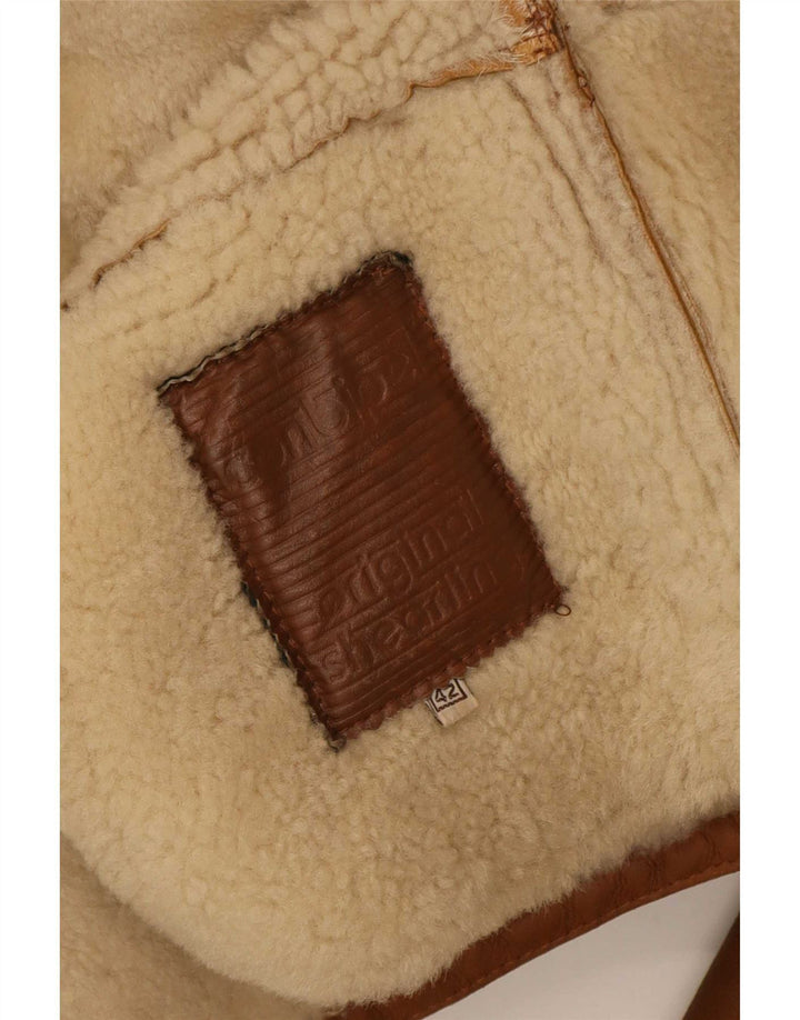 Abrigo de piel de oveja con capucha para mujer Conbipel IT 42 Marrón medio